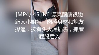 [MP4/ 451M] 漂亮眼睛很嫩新人小姐姐，肉感身材和炮友操逼，按着头大屌插嘴，抓着屁股后入