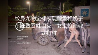 纹身尤物全裸展现鲍鱼和奶子，细致吞吐口交，女上位销魂式打桩